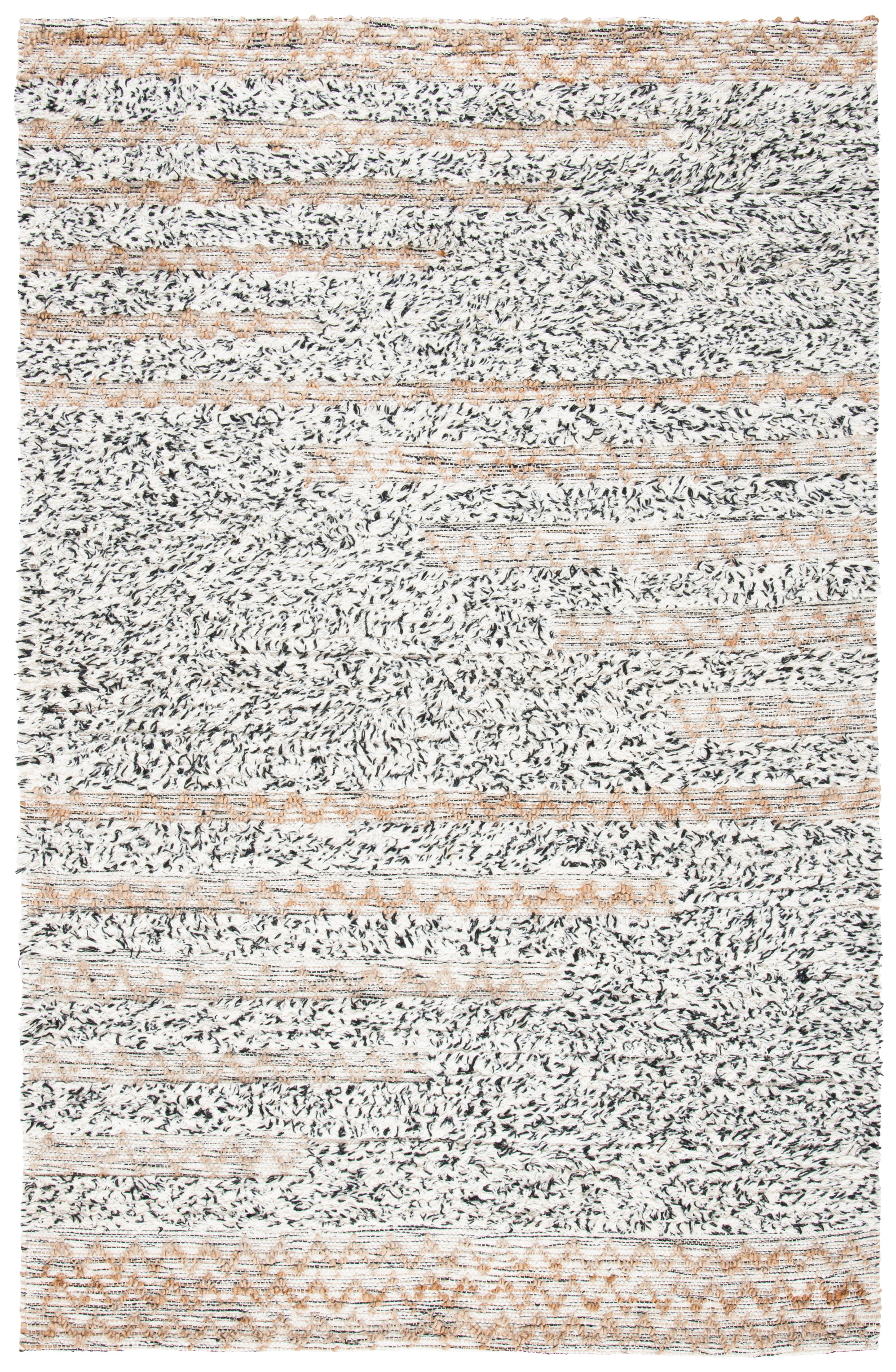 SAFAVIEH Natura Emmit Abstract Area Rug, Ivory/Black, 5' x 8'