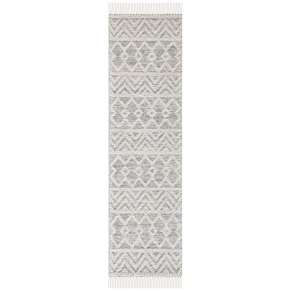 SAFAVIEH Natura Endika Geometric Runner Rug, Ivory/Black, 2' x 5'