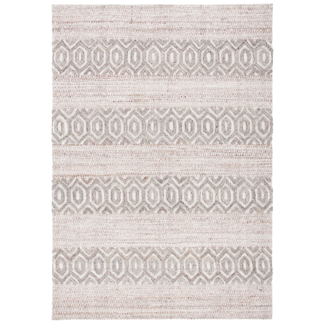 SAFAVIEH Natura Ernesto Geometric Area Rug, Beige/Ivory, 4' x 6'