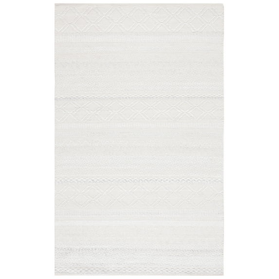 SAFAVIEH Natura Felicity Geometric Polyester Area Rug, Ivory, 4' x 6'