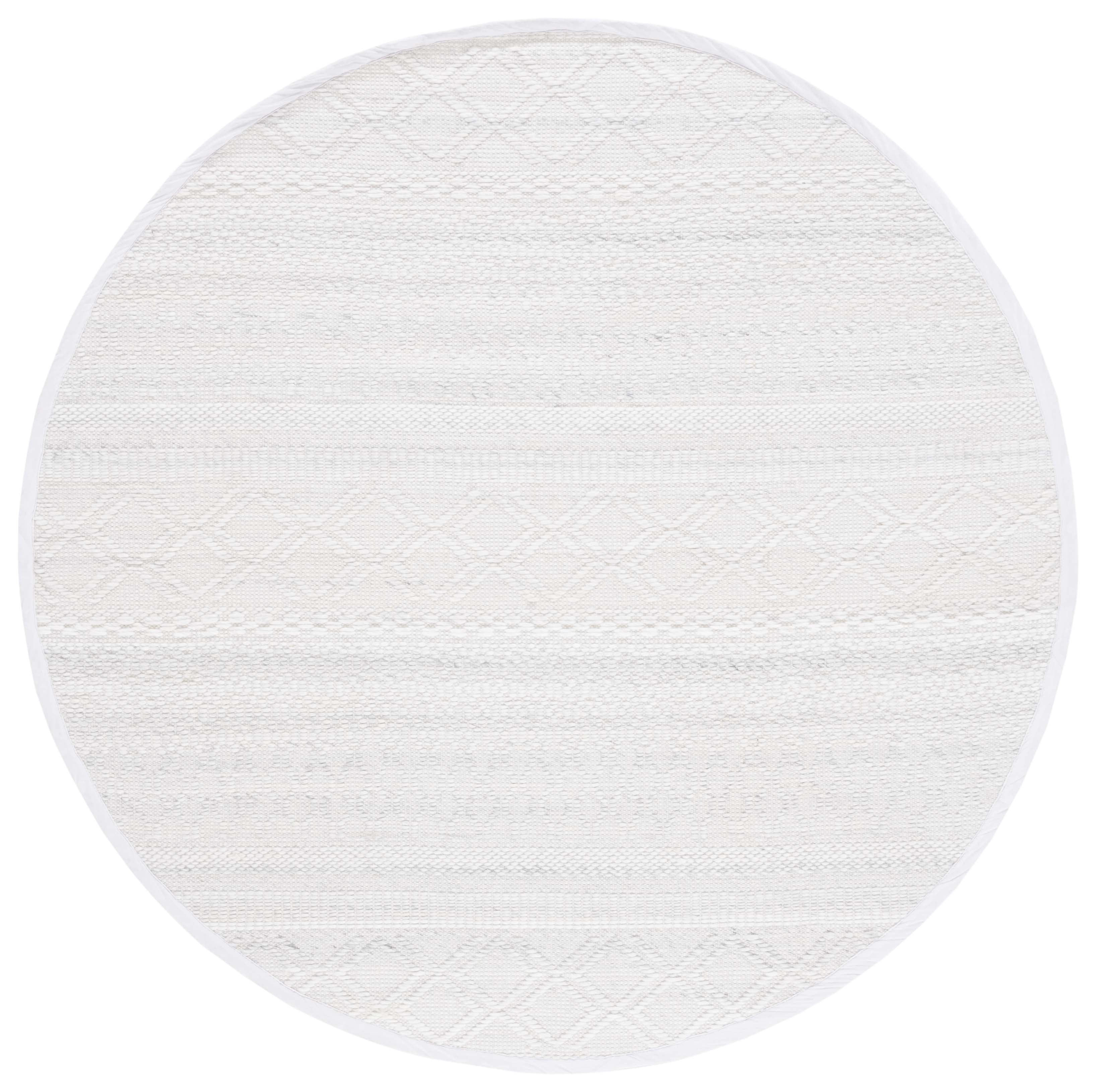 SAFAVIEH Natura Felicity Geometric Polyester Area Rug, Ivory, 6' x 6' Round