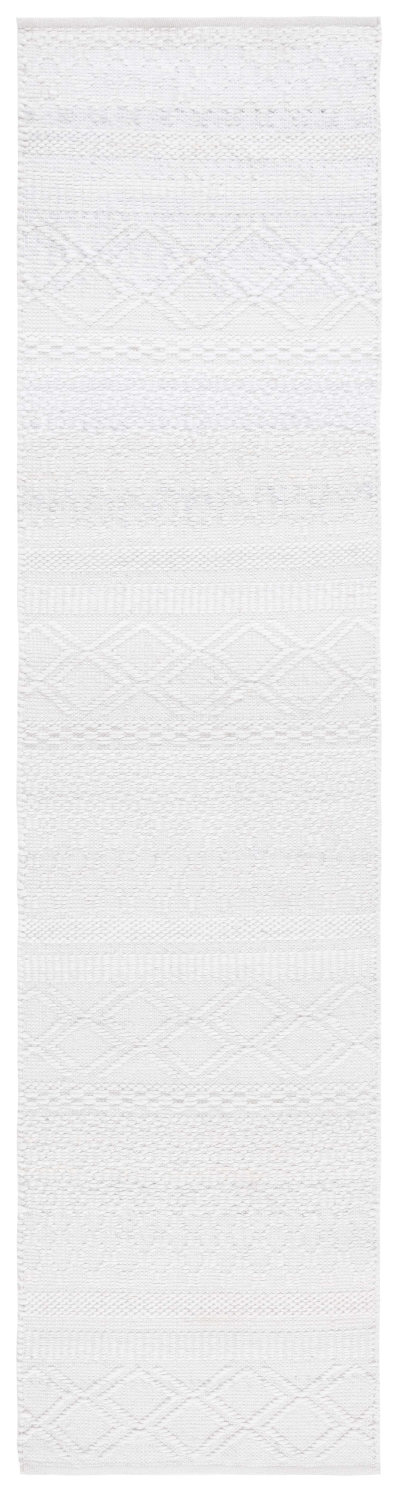 SAFAVIEH Natura Felicity Geometric Polyester Runner Rug, Ivory, 2'3" x 9'
