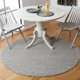 thumbnail image 1 of SAFAVIEH Natura Feride Geometric Area Rug, Silver, 8' x 8' Round - Scandinavian Design, Silver, Handmade Wool Blend, Ideal for Living Room, Bedroom, Dining Space, 1 of 8