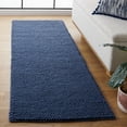 thumbnail image 1 of SAFAVIEH Natura Feride Geometric Runner Rug, Navy Blue, 2'3" x 8' - Scandinavian Design, Navy & Blue, Handmade Wool Blend, Ideal for Living Room, Bedroom, Dining Space, Entryway, Hallway, Kitchen, 1 of 10