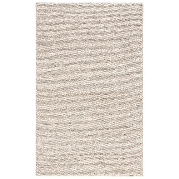 SAFAVIEH Natura Feride Solid Braided Wool Area Rug, Beige, 6' x 9'