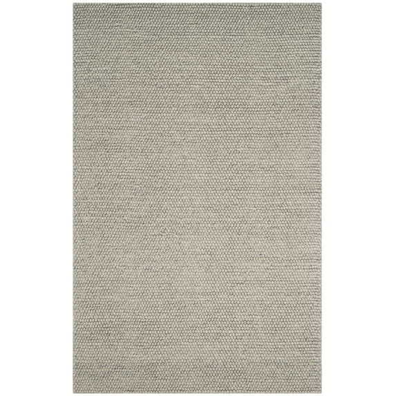 SAFAVIEH Natura Feride Solid Braided Wool Area Rug, Silver, 6' x 9'