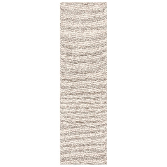 SAFAVIEH Natura Feride Solid Braided Wool Runner Rug, Beige, 2' x 14'