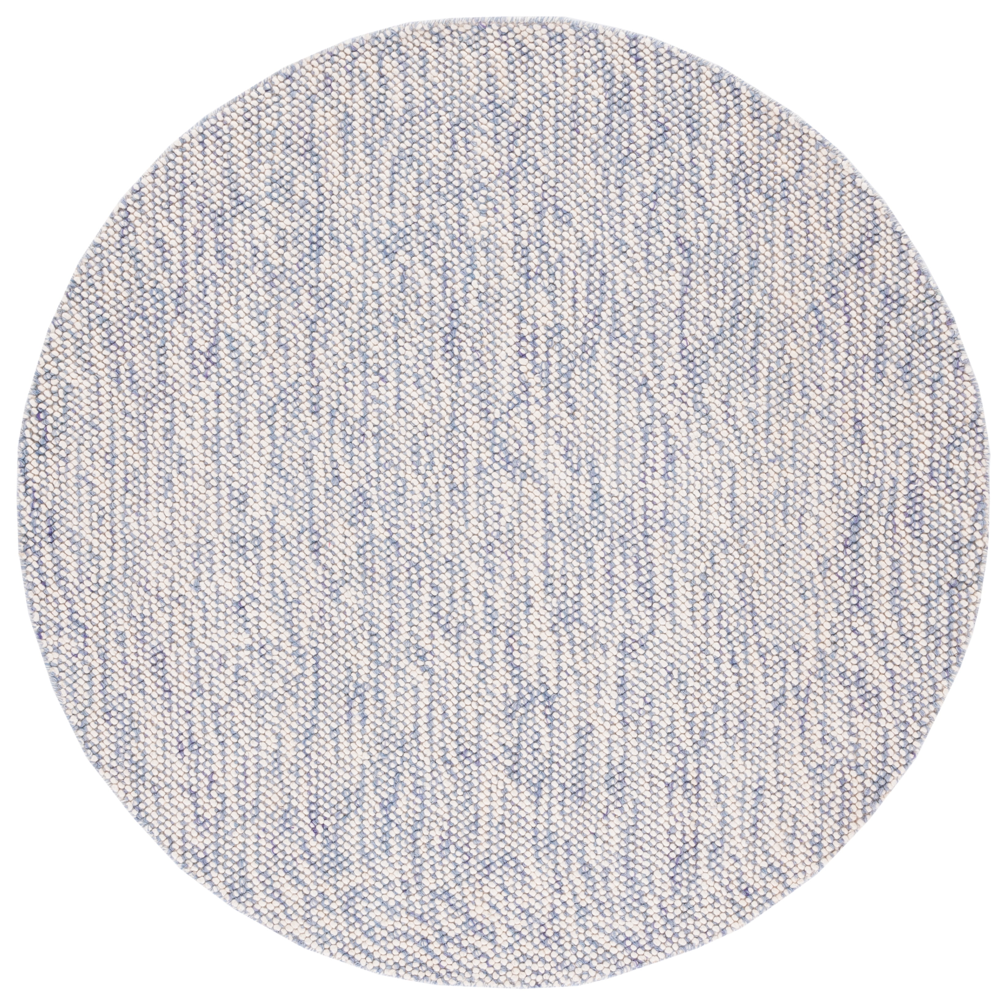 SAFAVIEH Natura Finn Distressed Area Rug, Blue/Ivory, 6' x 6' Round