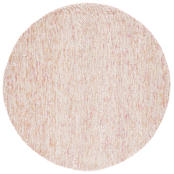 SAFAVIEH Natura Finn Distressed Area Rug, Red/Ivory, 6' x 6' Round