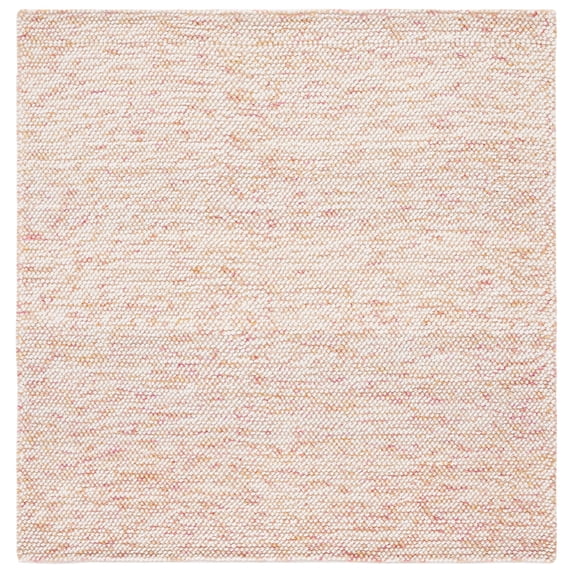 SAFAVIEH Natura Finn Distressed Area Rug, Red/Ivory, 6' x 6' Square