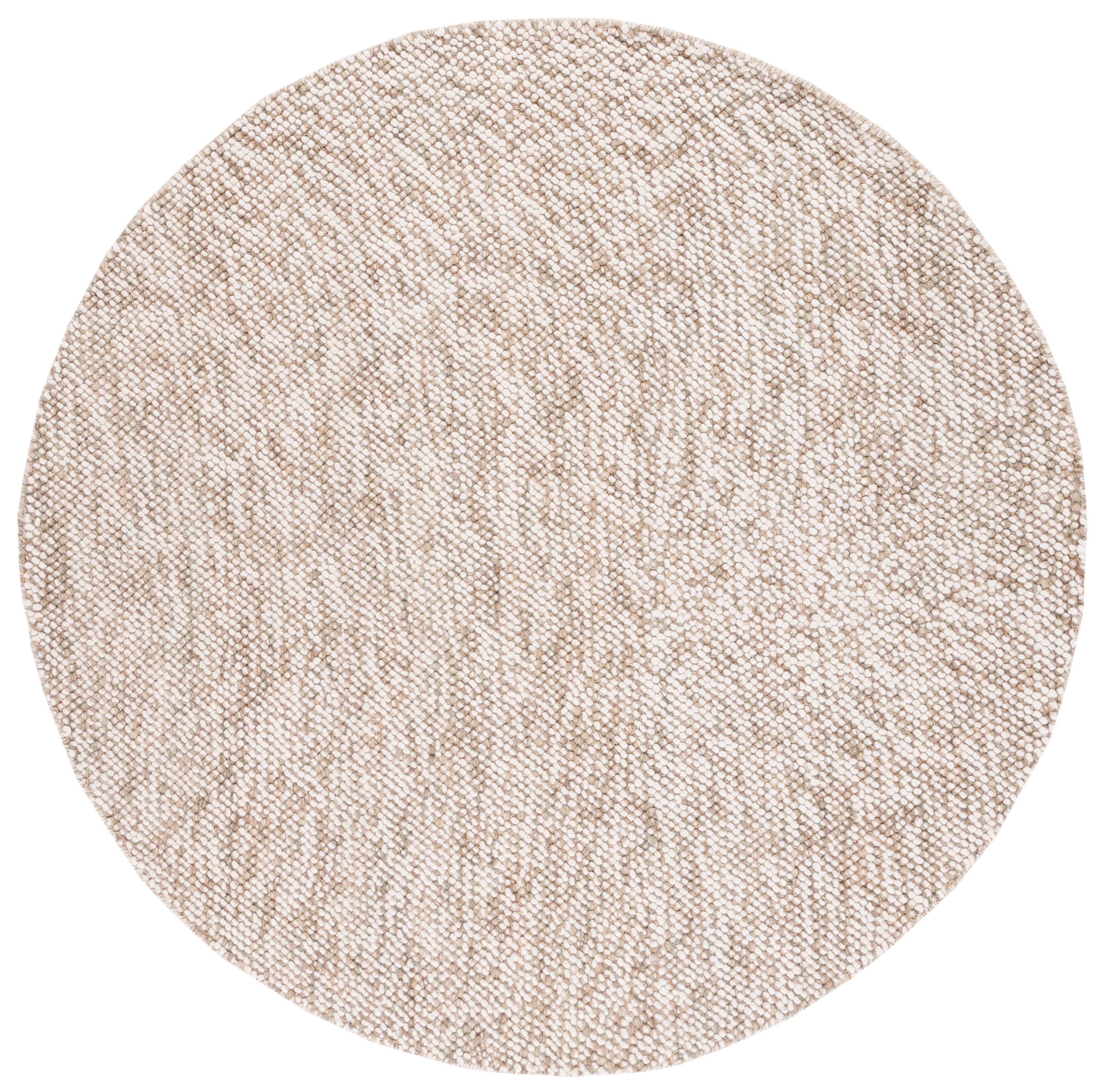 SAFAVIEH Natura Finn Distressed Area Rug, Sage/Ivory, 6' x 6' Round