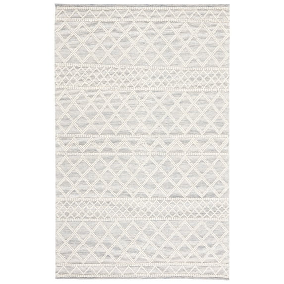 SAFAVIEH Natura Floella Geometric Area Rug, Ivory/Blue, 8' x 10'