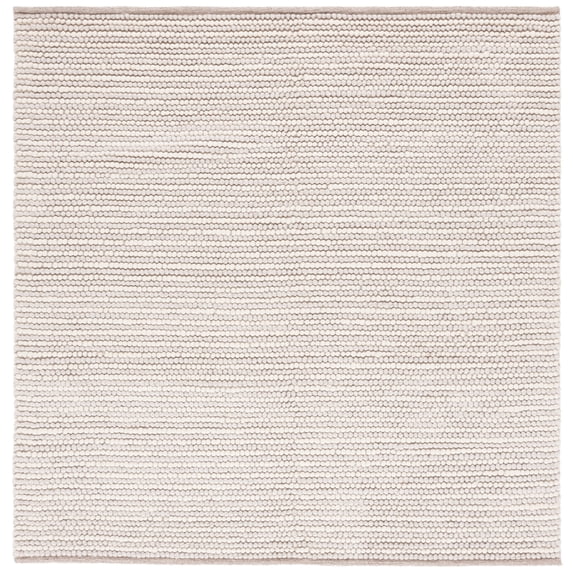 SAFAVIEH Natura Fredrick Striped Area Rug, Ivory/Beige, 4' x 4' Square
