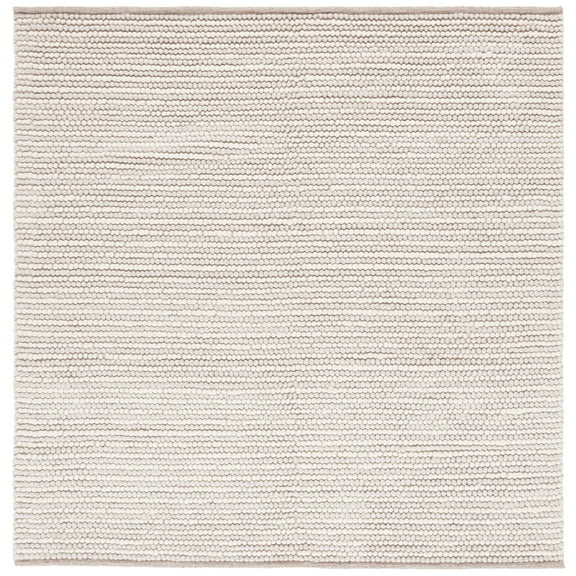 SAFAVIEH Natura Fredrick Striped Area Rug, Ivory/Beige, 4' x 4' Square