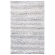 SAFAVIEH Natura Fredrick Striped Area Rug, Ivory/Blue, 5' x 8'