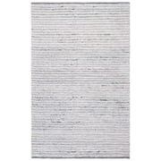 SAFAVIEH Natura Fredrick Striped Area Rug, Ivory/Blue, 6' x 9'