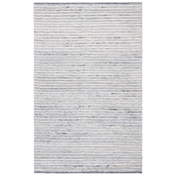 SAFAVIEH Natura Fredrick Striped Area Rug, Ivory/Blue, 6' x 9'