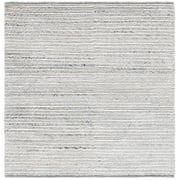 SAFAVIEH Natura Fredrick Striped Area Rug, Ivory/Blue, 8' x 8' Square