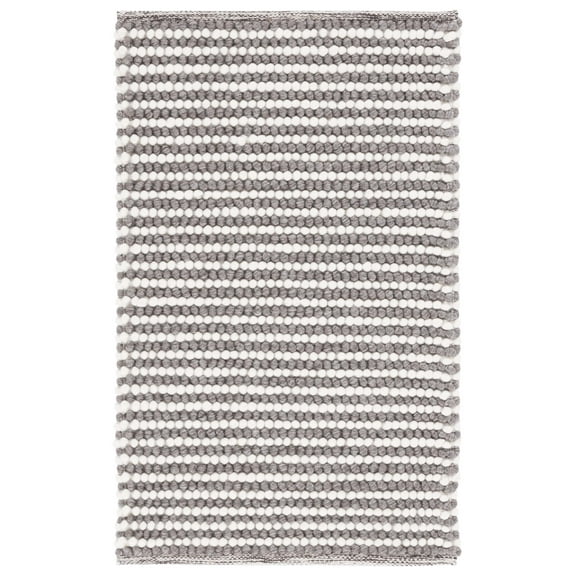 SAFAVIEH Natura Fredrick Striped Area Rug, Ivory/Dark Brown, 2' x 3'