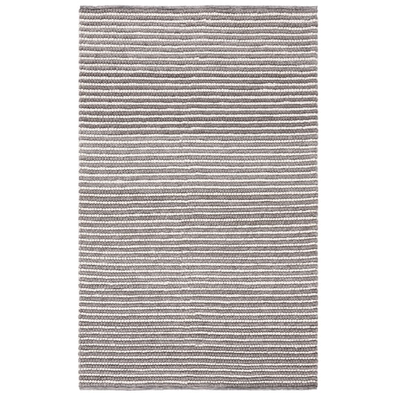 SAFAVIEH Natura Fredrick Striped Area Rug, Ivory/Dark Brown, 6' x 9'