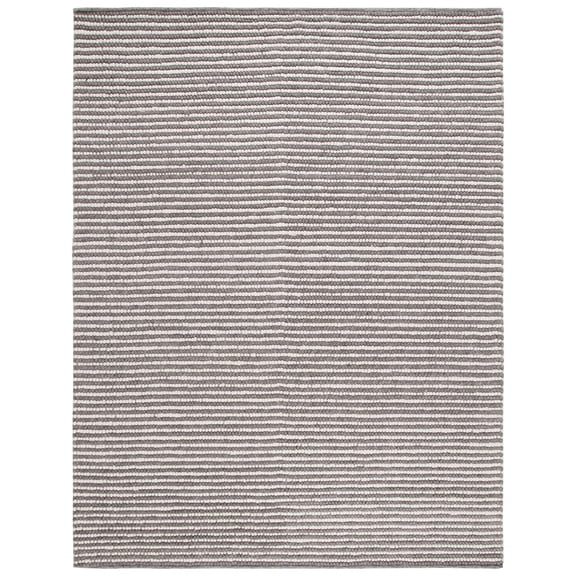 SAFAVIEH Natura Fredrick Striped Area Rug, Ivory/Dark Brown, 9' x 12'
