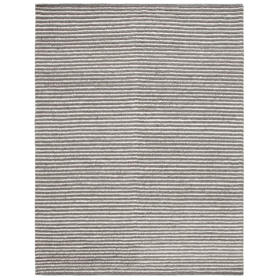 SAFAVIEH Natura Fredrick Striped Area Rug, Ivory/Dark Brown, 9' x 12'