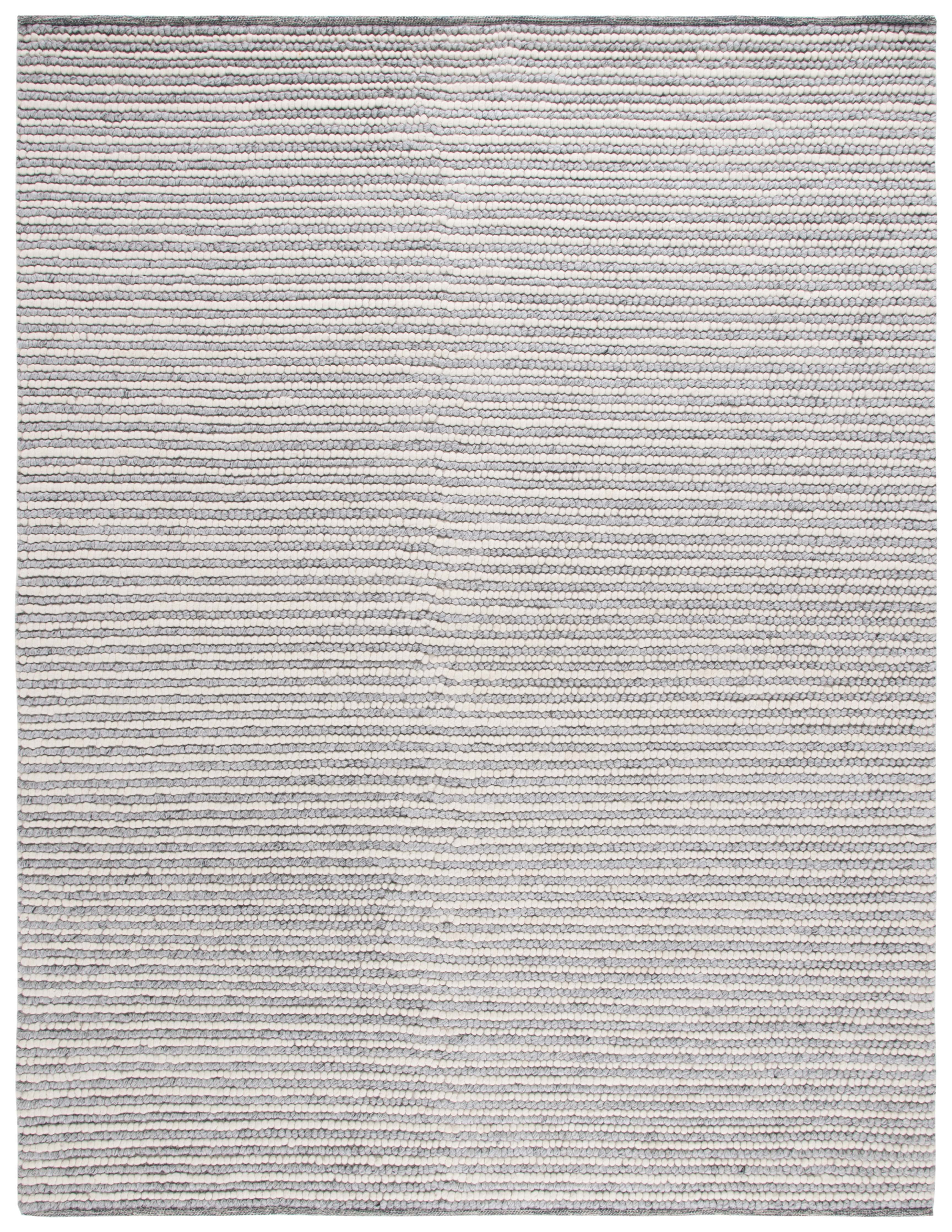 SAFAVIEH Natura Fredrick Striped Area Rug, Ivory/Grey, 10' x 14'