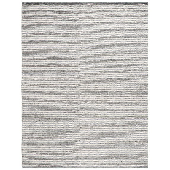 SAFAVIEH Natura Fredrick Striped Area Rug, Ivory/Grey, 8' x 10'