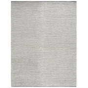 SAFAVIEH Natura Fredrick Striped Area Rug, Ivory/Grey, 9' x 12'