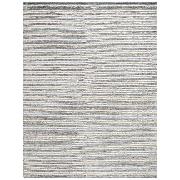 SAFAVIEH Natura Fredrick Striped Area Rug, Ivory/Grey, 9' x 12'