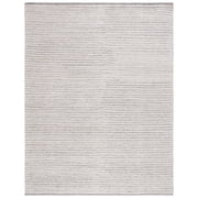 SAFAVIEH Natura Fredrick Striped Area Rug, Ivory/Light Grey, 10' x 14'
