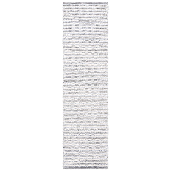SAFAVIEH Natura Fredrick Striped Runner Rug, Ivory/Blue, 2'3" x 7'