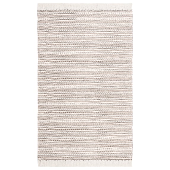 SAFAVIEH Natura Frona Striped Wool Area Rug, Taupe/Ivory, 4' x 6'