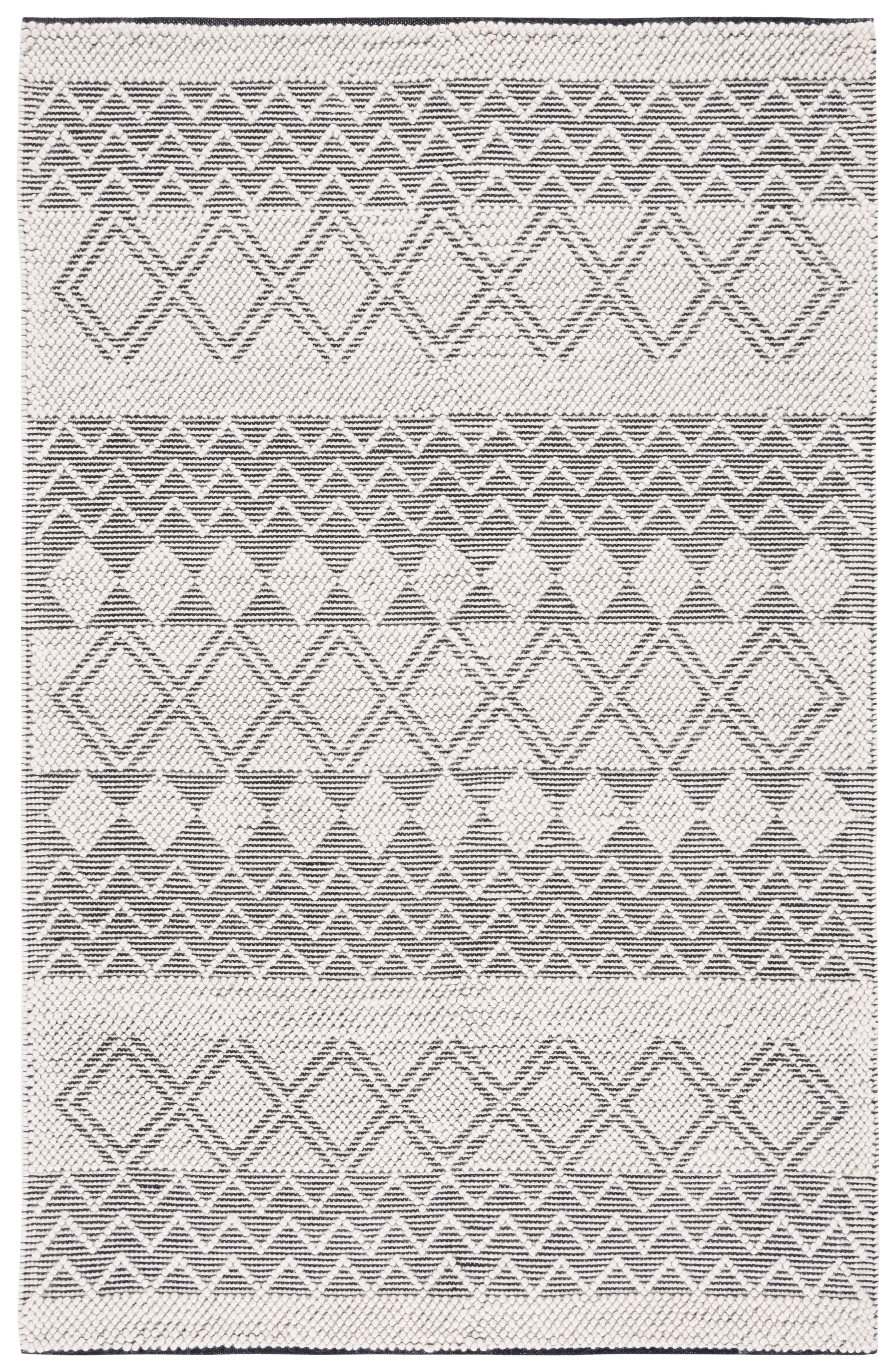 SAFAVIEH Natura Georgiana Diamond Area Rug, Black/Ivory, 8' x 10'