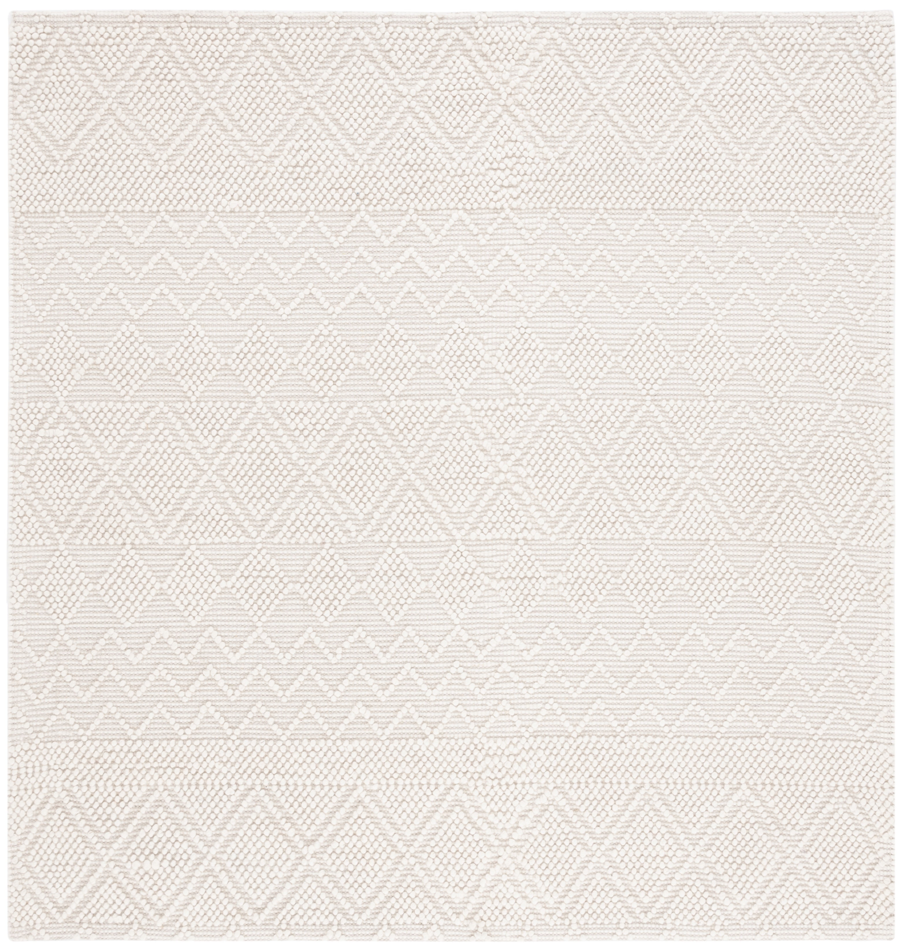 SAFAVIEH Natura Georgiana Diamond Area Rug, Ivory, 3' x 3' Square ...