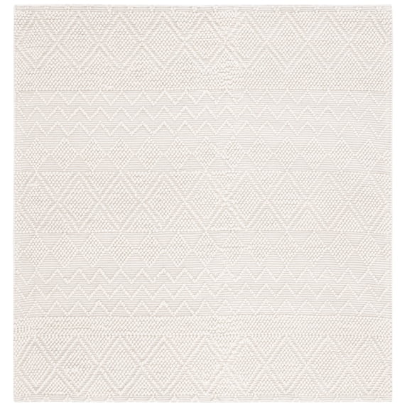 SAFAVIEH Natura Georgiana Diamond Area Rug, Ivory, 3' x 3' Square