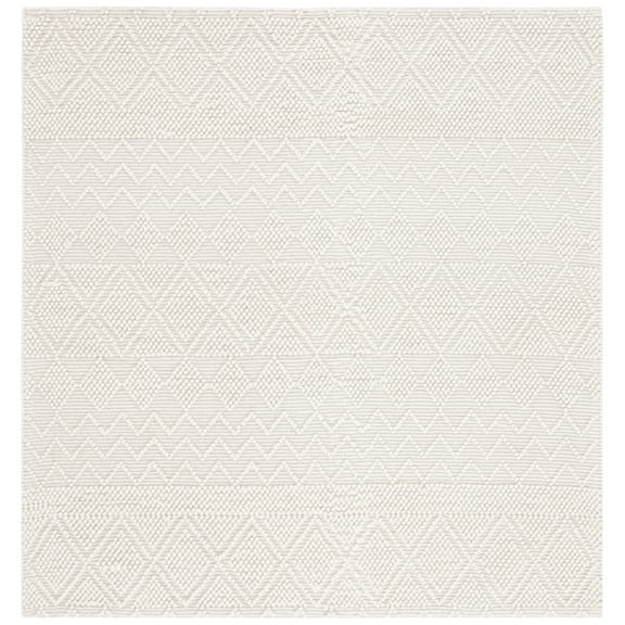 SAFAVIEH Natura Georgiana Diamond Area Rug, Ivory, 6' x 6' Square