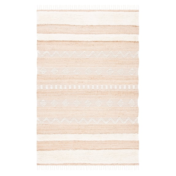 SAFAVIEH Natura Gladwin Striped Area Rug, Natural/Ivory, 3' x 5'