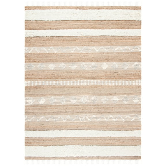 SAFAVIEH Natura Gladwin Striped Area Rug, Natural/Ivory, 8' x 10'