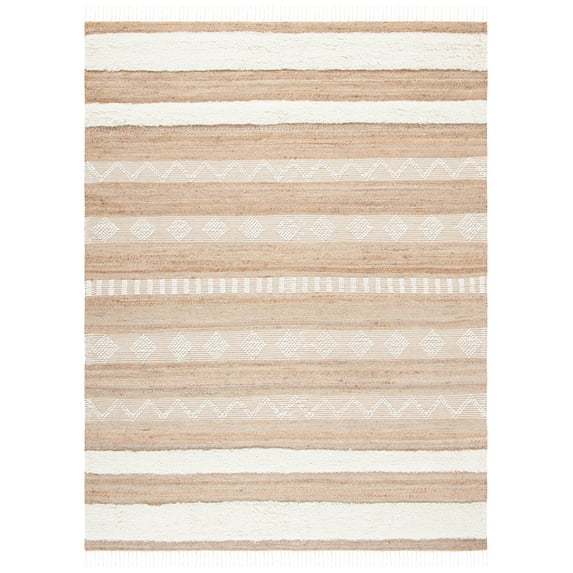 SAFAVIEH Natura Gladwin Striped Area Rug, Natural/Ivory, 8' x 10'