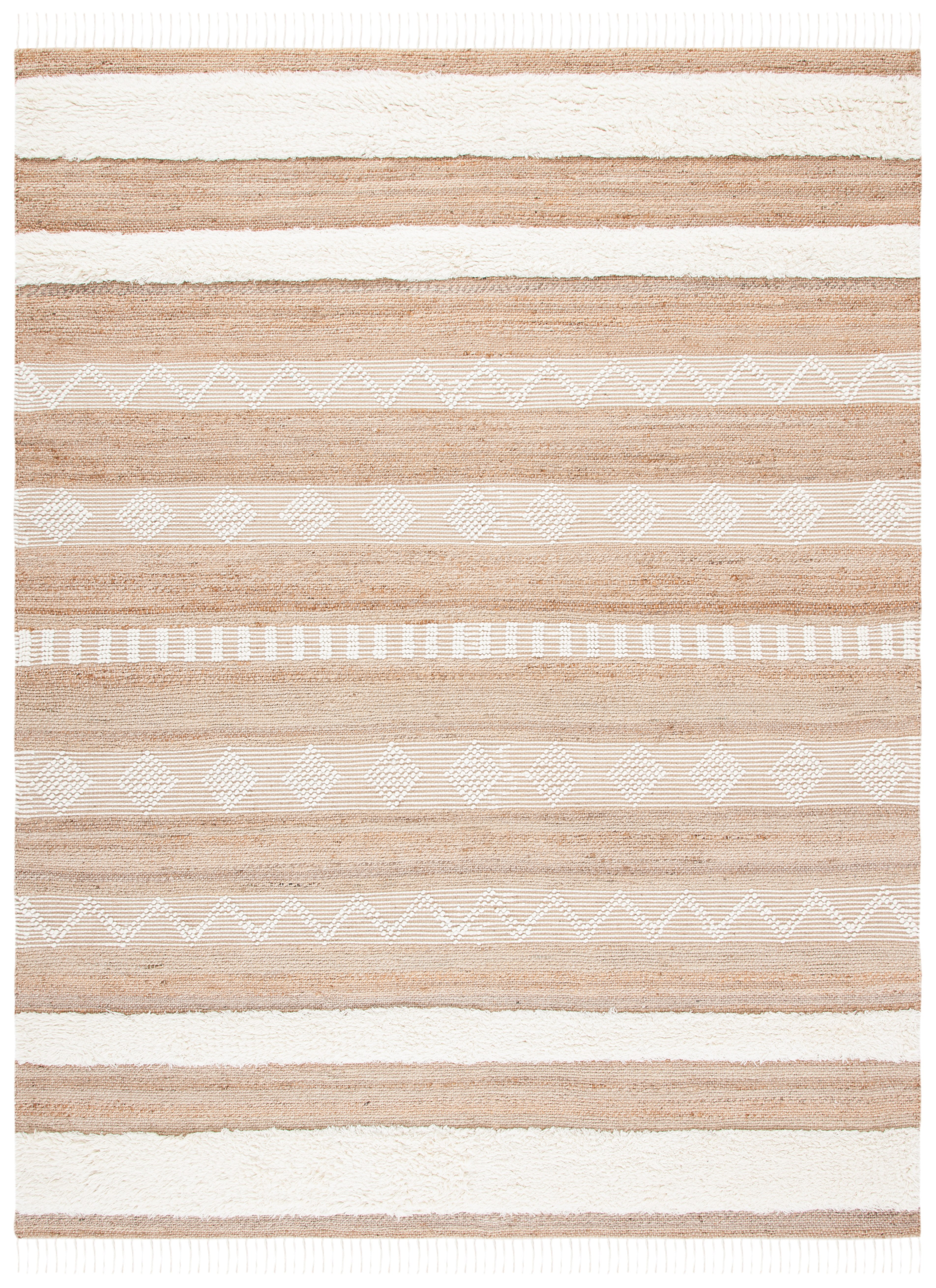 Ivory Elegance 9' x 12' Hand-Tufted Wool & Viscose Area Rug