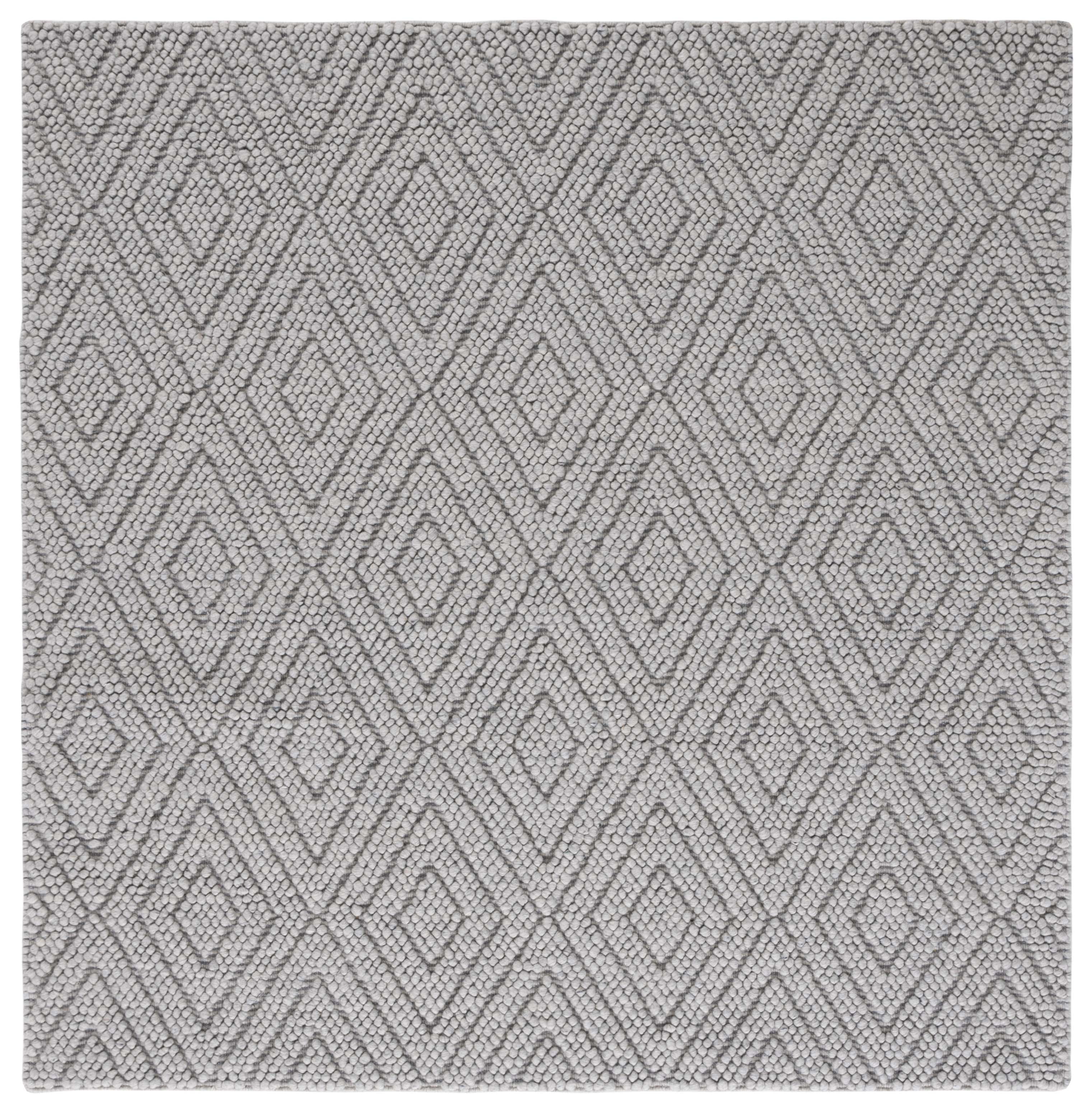 SAFAVIEH Natura Glenda Geometric Area Rug, Silver, 6' x 6' Square