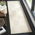 thumbnail image 1 of SAFAVIEH Natura Glenda Geometric Diamonds Wool Runner Rug, Ivory, 2' x 14', 1 of 7