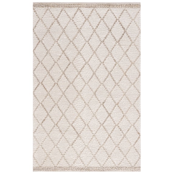 SAFAVIEH Natura Glenn Diamond Area Rug, Ivory/Natural, 3' x 5'