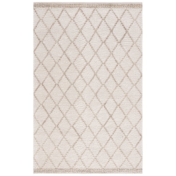 SAFAVIEH Natura Glenn Diamond Area Rug, Ivory/Natural, 5' x 8'