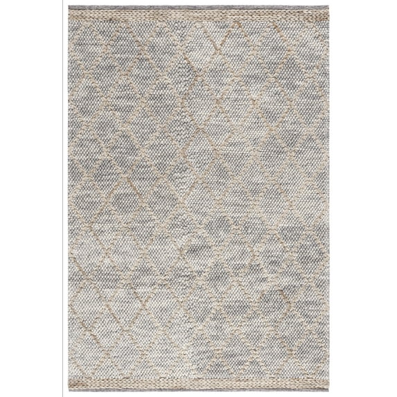 SAFAVIEH Natura Glenn Diamond Area Rug, Light Grey/Natural, 2' x 3'