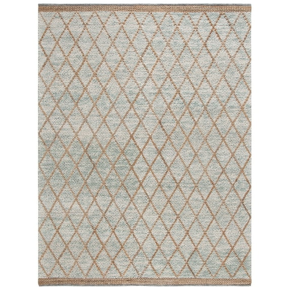 SAFAVIEH Natura Glenn Diamond Area Rug, Teal/Natural, 8' x 10'