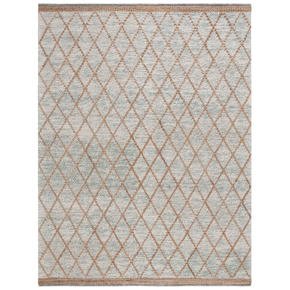 SAFAVIEH Natura Glenn Diamond Area Rug, Teal/Natural, 9' x 12'