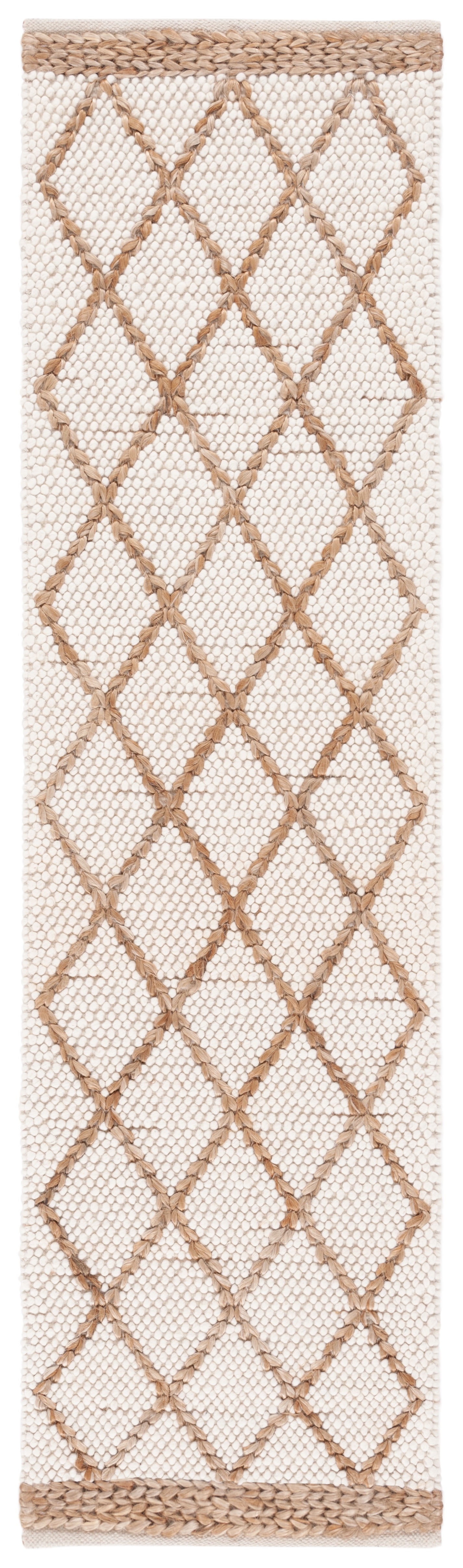 Diamond Runner Rug SAFAVIEH Natura Glenn Diamond Runner Rug, Ivory/Natural, 2'3