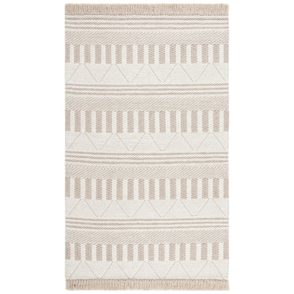 SAFAVIEH Natura Gligor Southwestern Wool Area Rug, Ivory/Taupe, 3' x 5'